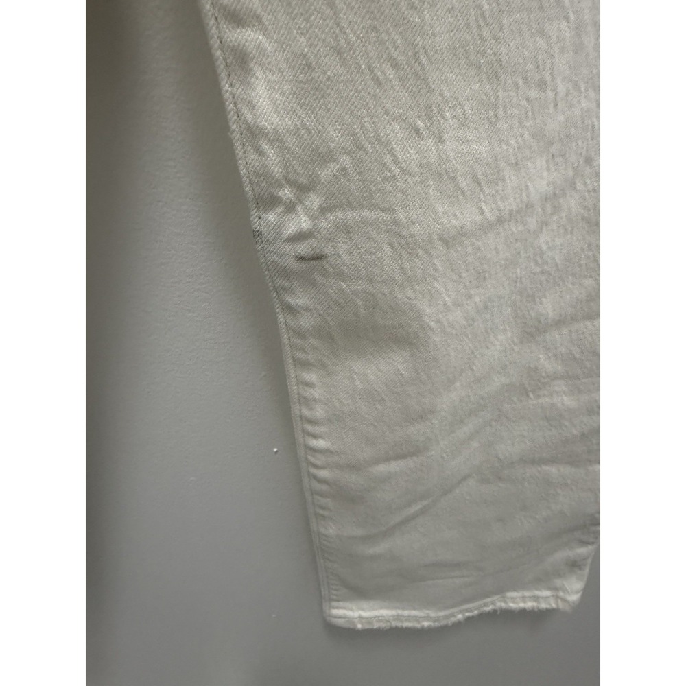 Levi's Ribcage Straight Ankle White Jeans Levis Size 30x29 NWT Flaw See Pics - Picture 6 of 13